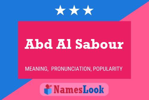 Abd Al Sabour Name Poster