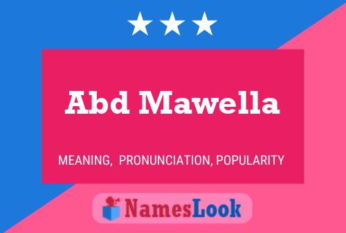 Abd Mawella Name Poster