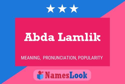 Abda Lamlik Name Poster