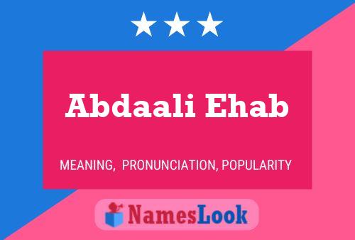 Abdaali Ehab Name Poster