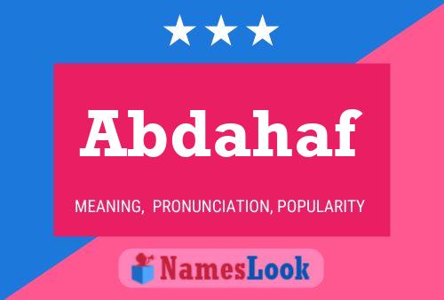 Abdahaf Name Poster