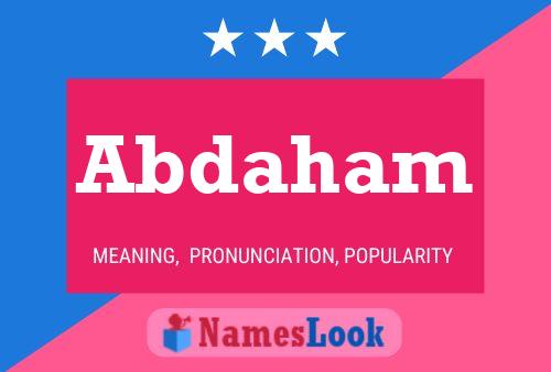 Abdaham Name Poster