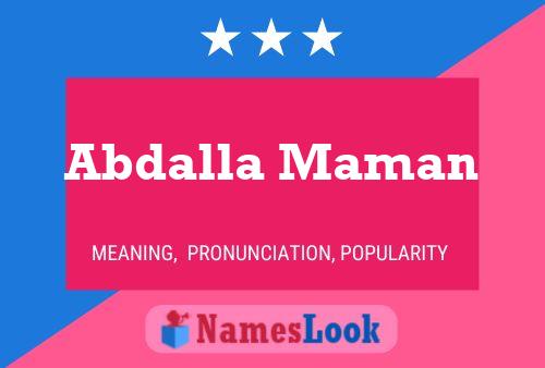 Abdalla Maman Name Poster