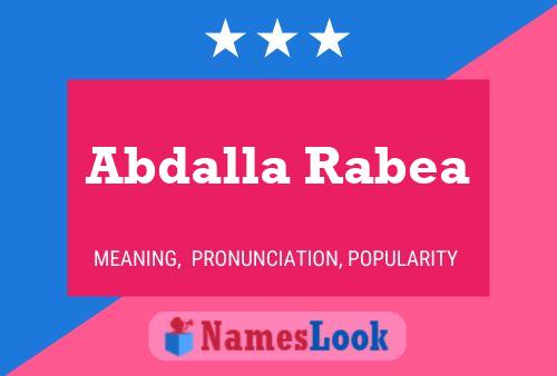 Abdalla Rabea Name Poster