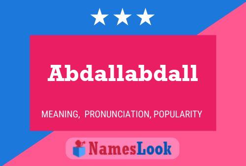 Abdallabdall Name Poster