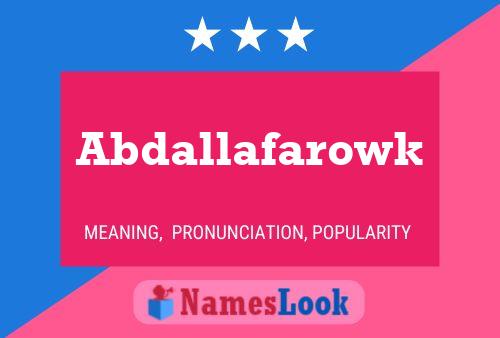 Abdallafarowk Name Poster