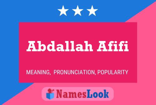 Abdallah Afifi Name Poster