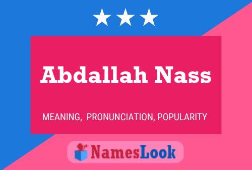 Abdallah Nass Name Poster