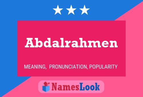 Abdalrahmen Name Poster