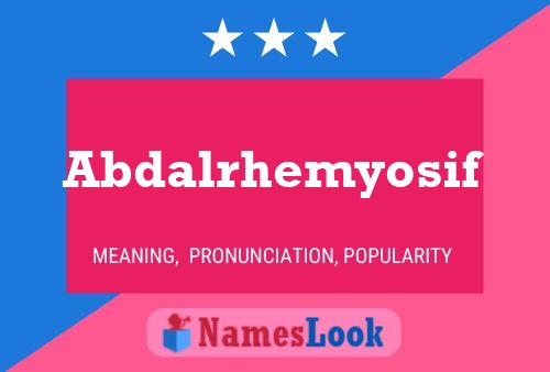 Abdalrhemyosif Name Poster