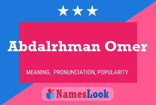 Abdalrhman Omer Name Poster