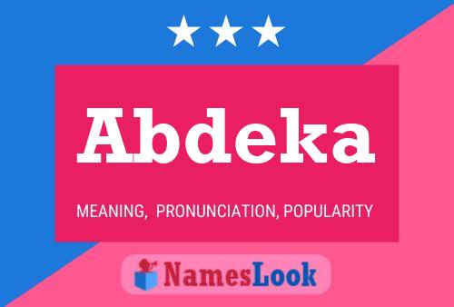 Abdeka Name Poster