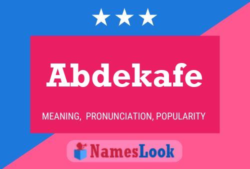 Abdekafe Name Poster