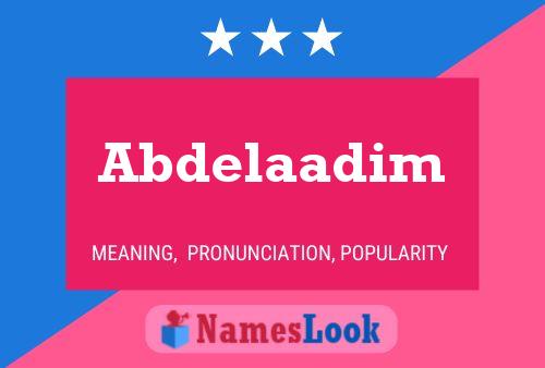 Abdelaadim Name Poster