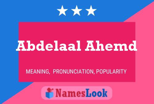 Abdelaal Ahemd Name Poster