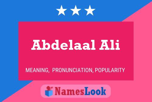 Abdelaal Ali Name Poster