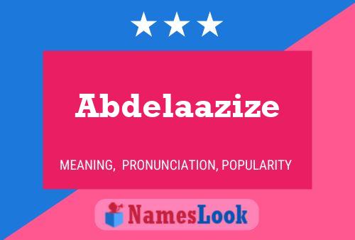 Abdelaazize Name Poster