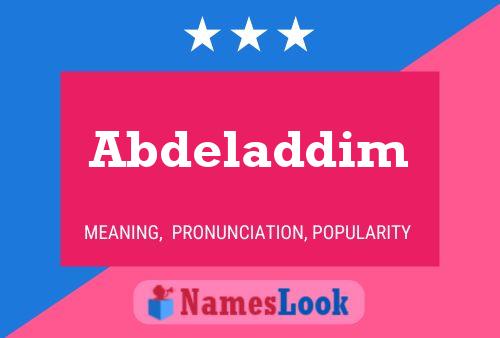 Abdeladdim Name Poster