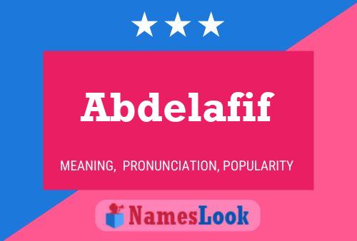 Abdelafif Name Poster