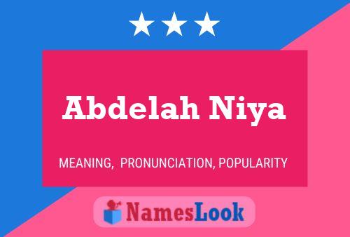 Abdelah Niya Name Poster