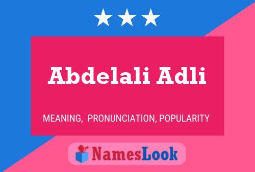 Abdelali Adli Name Poster