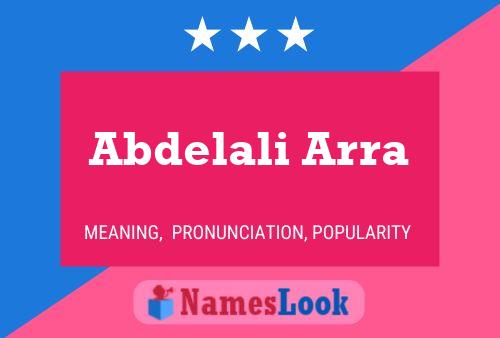 Abdelali Arra Name Poster