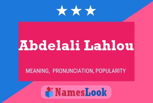 Abdelali Lahlou Name Poster