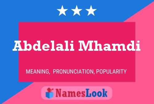 Abdelali Mhamdi Name Poster