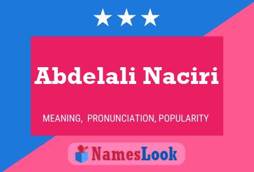 Abdelali Naciri Name Poster