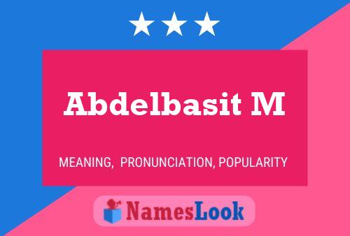 Abdelbasit M Name Poster