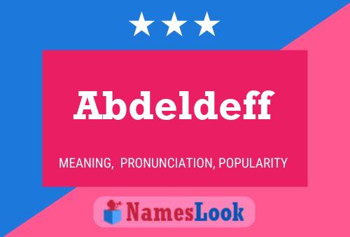 Abdeldeff Name Poster