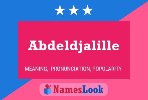 Abdeldjalille Name Poster