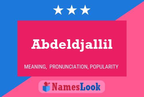 Abdeldjallil Name Poster