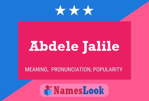 Abdele Jalile Name Poster