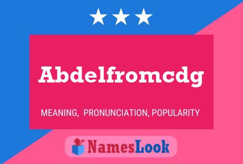 Abdelfromcdg Name Poster