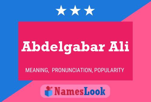 Abdelgabar Ali Name Poster