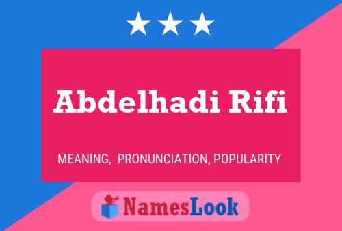 Abdelhadi Rifi Name Poster