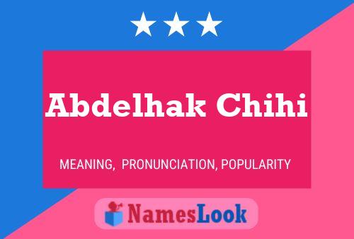 Abdelhak Chihi Name Poster