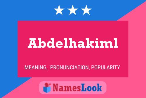 Abdelhakiml Name Poster