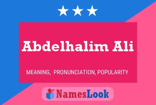 Abdelhalim Ali Name Poster