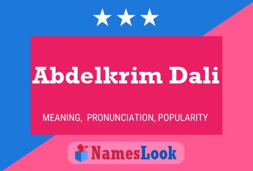 Abdelkrim Dali Name Poster