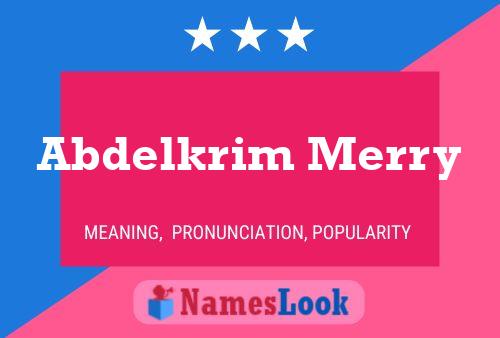 Abdelkrim Merry Name Poster