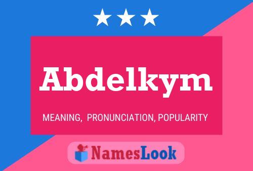 Abdelkym Name Poster