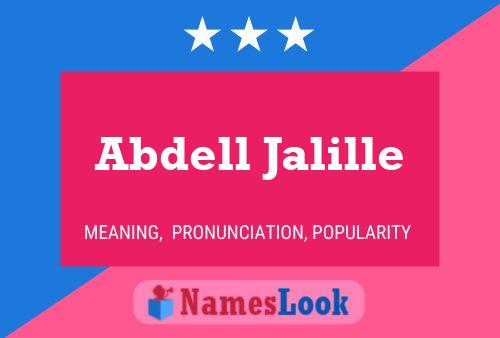 Abdell Jalille Name Poster