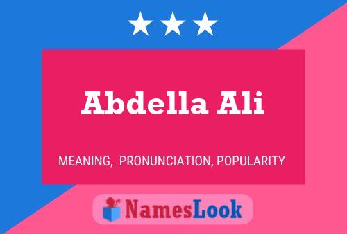 Abdella Ali Name Poster