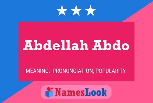 Abdellah Abdo Name Poster