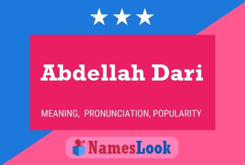 Abdellah Dari Name Poster