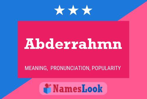 Abderrahmn Name Poster