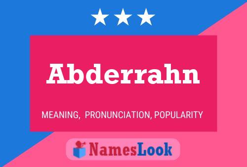 Abderrahn Name Poster