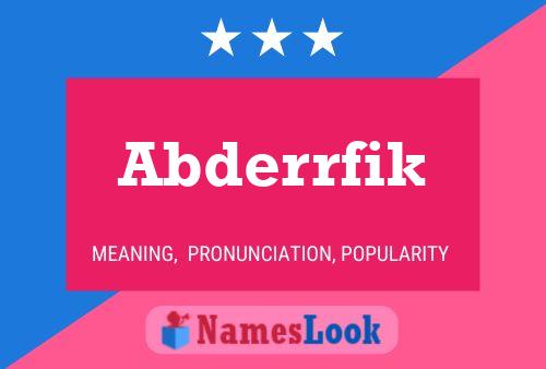 Abderrfik Name Poster